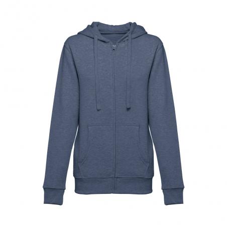 Womens hoodie in cotton and polyester with full zip Thc amsterdam women ii