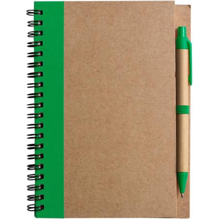 Notizbuch Stella | Recycelter Karton | Liniert | Mit Kugelschreiber