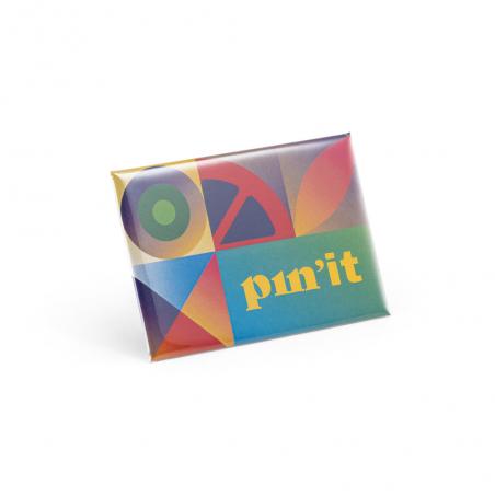 . Magnetic rectangular badge Button pin 15