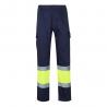 Twotone twill trousers 210gm² lined multipocket in cotton 20% and polyester 80% Vl athena