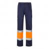 Twotone twill trousers 210gm² lined multipocket in cotton 20% and polyester 80% Vl athena