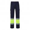 Twotone multipocket twill trousers 210gm² in cotton 20% and polyester 80% Vl poseidon