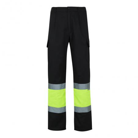Twotone multipocket twill trousers 210gm² in cotton 20% and polyester 80% Vl poseidon large