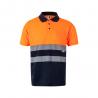 Twotone birdeye polo shirt 160gm² with short sleeves in polyester 100% Vl cupid large