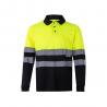 Twotone birdeye polo shirt 160gm² with long sleeves in polyester 100% Vl vulcan