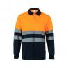 Twotone birdeye polo shirt 160gm² with long sleeves in polyester 100% Vl vulcan