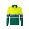 Twotone birdeye polo shirt 160gm² with long sleeves in polyester 100% Vl vulcan