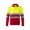 Twotone birdeye polo shirt 160gm² with long sleeves in polyester 100% Vl vulcan