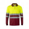 Twotone birdeye polo shirt 160gm² with long sleeves in polyester 100% Vl vulcan