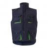Padded vest twotone multipocket 120gm² in polyester 100% Vl nergal