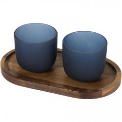 Male set aus holztablett...
